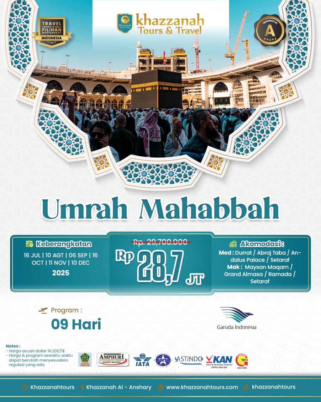 UMRAH MAHABBAH GARUDA AIRLINES